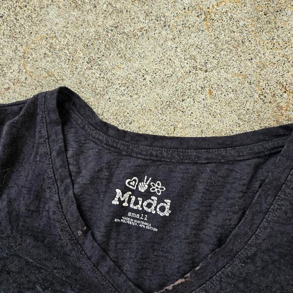 Vtg Y2k MUDD Baroque Tree Nature Scene Graphic Sheer Babydoll Tee Shirt Top Sm - Picture 4 of 6